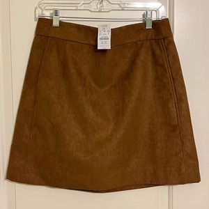J crew faux suede skirt.